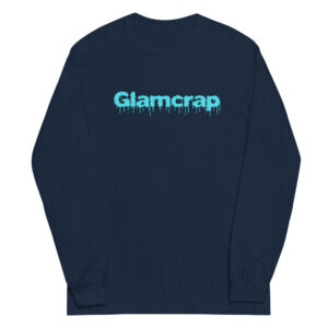 Long sleeve t-shirt navy blue front folded woman
