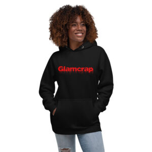 Premium hoodie black front athletic woman