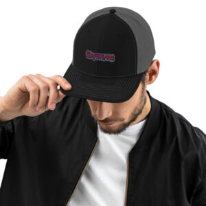 Trucker cap black grey front man