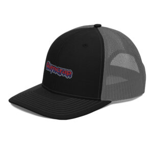 Trucker cap black grey left front general man