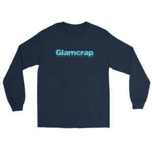 Long sleeve t-shirt navy blue front folded man
