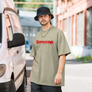 Oversized faded t-shirt grey front lifestyle man