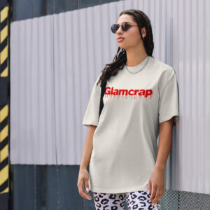 Oversized faded t-shirt white front lifestyle woman