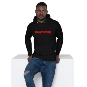 Premium hoodie black front athletic man