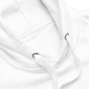 Premium hoodie white detail woman
