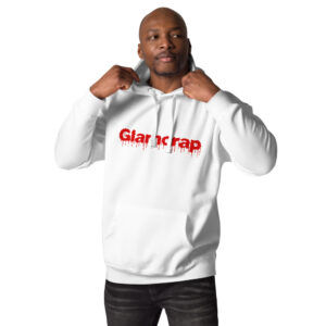 Premium hoodie white front athletic man
