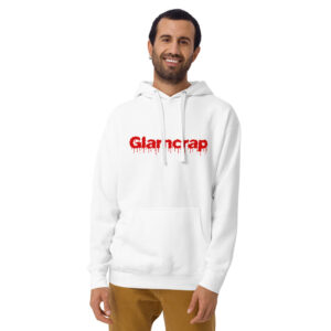 Premium hoodie white front slim man