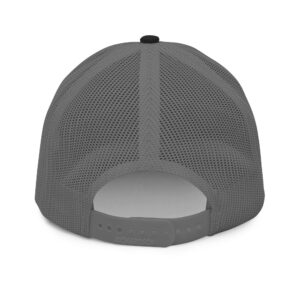 Trucker cap black grey back man