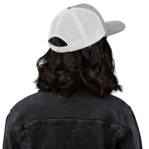Trucker cap grey white back woman