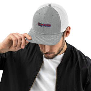 Trucker cap grey white front man