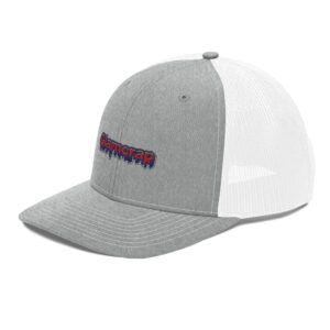 Trucker cap grey white left front general man